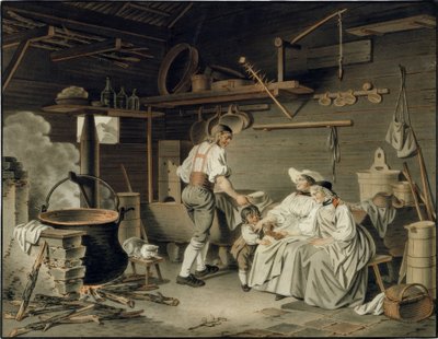Wizyta w schronisku Sennhütte autorstwa Sigmund Freudenberger