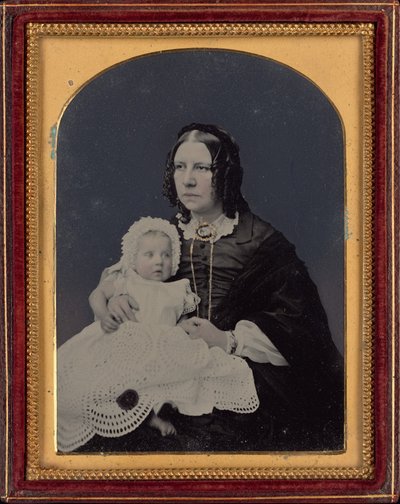 Portret kobiety z dzieckiem, ok. 1855 (zdjęcie) autorstwa Silas Eastham