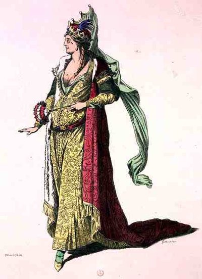 Kostium teatralny, faksymile A. Guillaumot Fils (kolor grawerowany) autorstwa Silvestre (after)