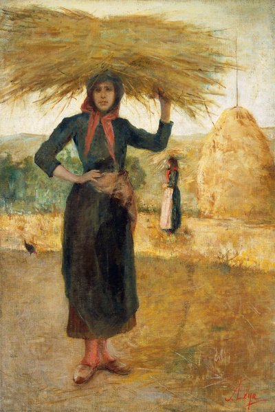 Sianokarze, ok. 1890, Silvestro Lega (1826-1895), olej na płótnie autorstwa Silvestro Lega