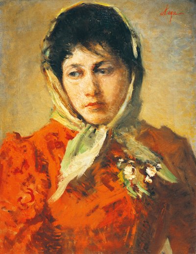 La scellerata (Złoczyńca), Silvestro Lega (1826-1895), olej na płótnie, 50x38 cm autorstwa Silvestro Lega