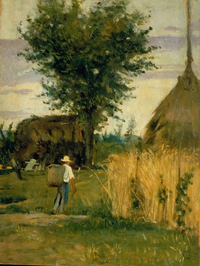 Na podwórzu autorstwa Silvestro Lega