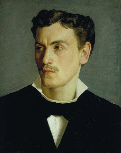 Portret młodego mężczyzny, ok. 1855 (olej na płótnie) autorstwa Silvestro Lega