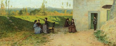Wizyta w willi autorstwa Silvestro Lega