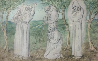 Grupa braci franciszkanów autorstwa Simeon Solomon
