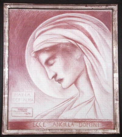 Oto służebnica Pańska: Matka Boża Alma autorstwa Simeon Solomon