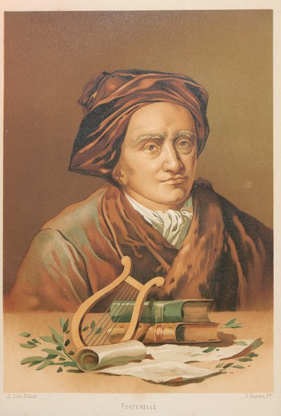Portret Bernarda le Bovier de Fontenelle 1657-1757, 1879. autorstwa Simón Gómez