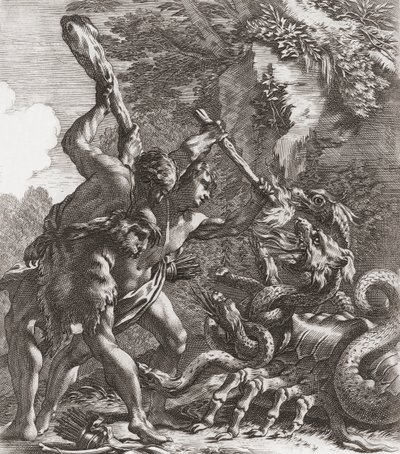 Herkules i Hydra. (wydrukować) autorstwa Simon (after) Vouet