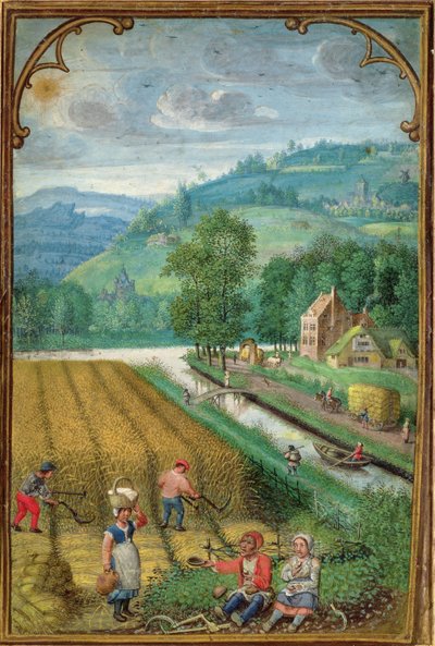 Dodaj 18855 wrzesień: żniwa, orka i siew, z Księgi godzin, ok. 1540 autorstwa Simon Bening