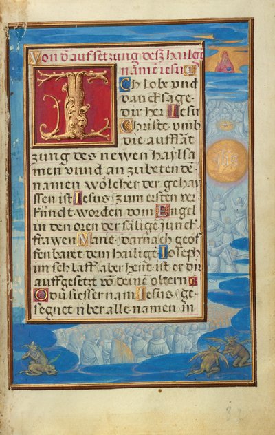 Rand mit der Anbetung des Namens Jesu autorstwa Simon Bening