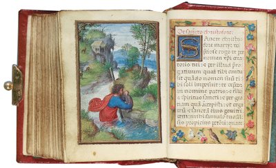 Folio z miniaturowej Księgi Godzin, korzystanie z Rzymu, Brugia, 1530-35 autorstwa Simon Bening