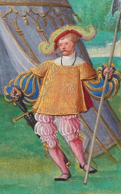 Jacques de Lalaing, ok. 1530-40 (tempera, złoto płatkowe i atrament na pergaminie) autorstwa Simon Bening