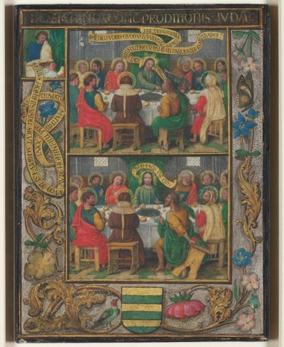 Jednoskrzydło ze scenami z Ostatniej Wieczerzy, ok. 1525-1530. autorstwa Simon Bening