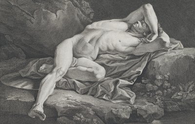 Studium aktu męskiego, 1762. autorstwa Simon Charles Miger