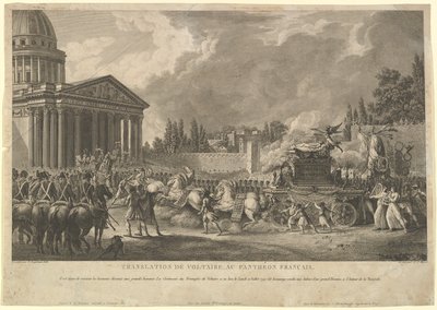 Tłumaczenie Voltaire we francuskim Panteonie, 1817. autorstwa Simon Charles Miger