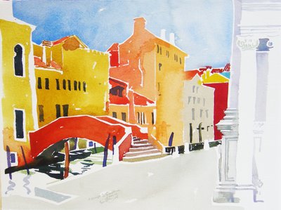 Campo S Guistina, 2006 (akwarela) autorstwa Simon Fletcher