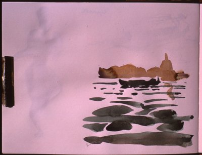 Łódź na kanale, Wenecja (akwarela na papierze) autorstwa Simon Fletcher
