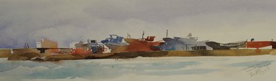 Chantier marine 2008 (akwarela) autorstwa Simon Fletcher