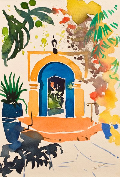 Dar Kenavo, 2016 (akwarela) autorstwa Simon Fletcher