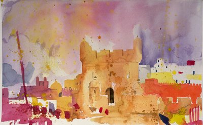 Fort i Medyna (akwarela na papierze) autorstwa Simon Fletcher