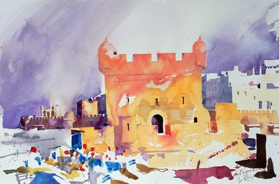 Fort i Medyna II (akwarela na papierze) autorstwa Simon Fletcher