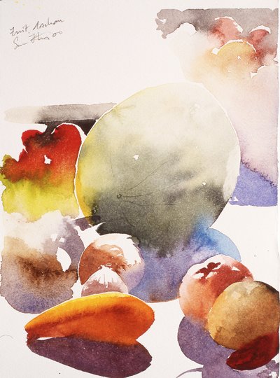 Owoce, Aschau, 2000 (akwarela) autorstwa Simon Fletcher
