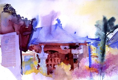 Jodo Shai Kyoto, 2000 (akwarela) autorstwa Simon Fletcher