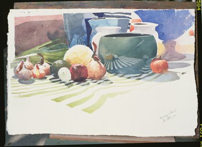 La Coupe Bleu II, 2003 (akwarela na papierze) autorstwa Simon Fletcher
