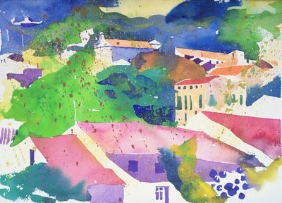 Winogrona z Faugeres, 2003 Francja (akwarela) autorstwa Simon Fletcher