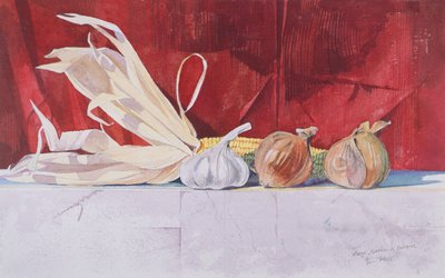 Kukurydza, cebula i czosnek autorstwa Simon Fletcher