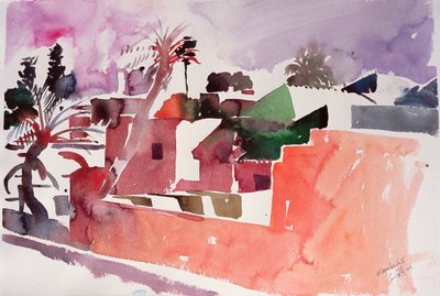 Marrakesz 1 (akwarela na papierze) autorstwa Simon Fletcher