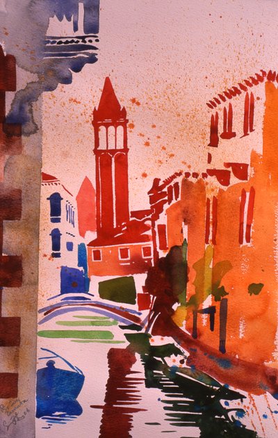 Rio San Barnaba, 2006 (akwarela na papierze) autorstwa Simon Fletcher