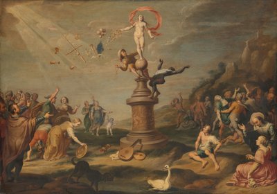Bogini Fortuna obdarowująca swoimi darami autorstwa Simon Flocquet (attributed to)