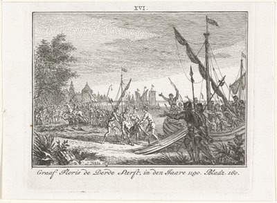 Śmierć Florisa III z Holandii w Antiochii, 1784 autorstwa Simon Fokke