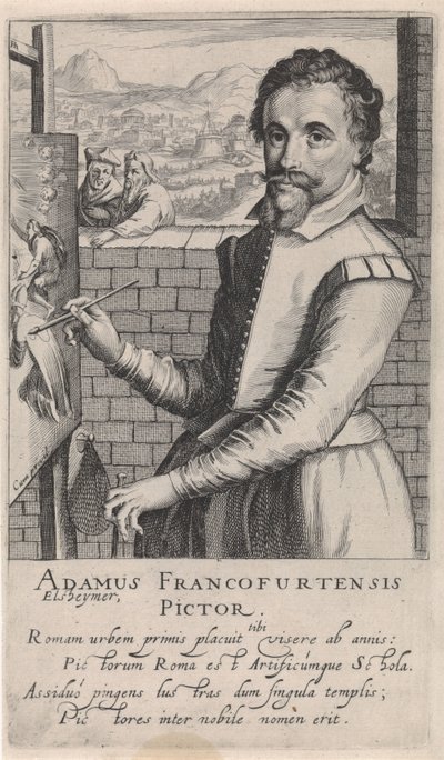 Portret Adama Elsheimera autorstwa Simon Frisius