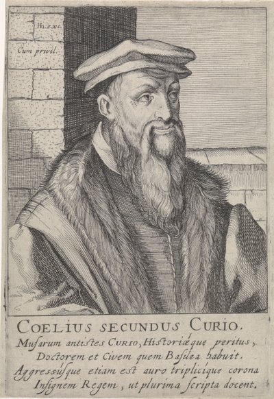 Portret Caeliusa Sekundusa Curio autorstwa Simon Frisius