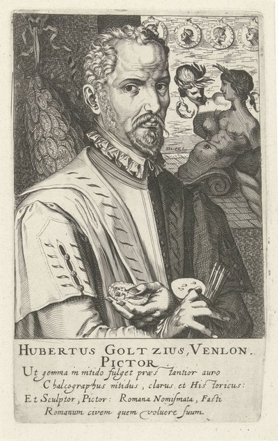 Portret Huberta Goltziusa autorstwa Simon Frisius