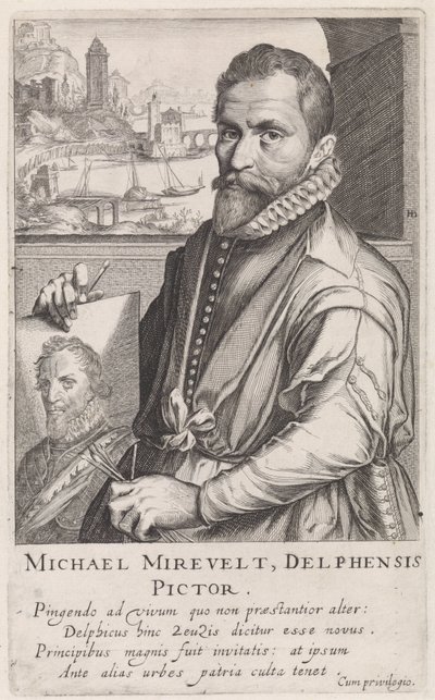Portret Michiela Jansza van Mierevelta autorstwa Simon Frisius