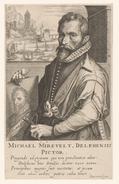 Portret Michiela Mierevelta autorstwa Simon Frisius