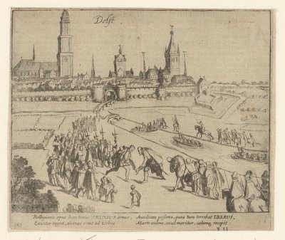 Truchsess zostaje przyjęty w Delft, 1584 r. autorstwa Simon Frisius