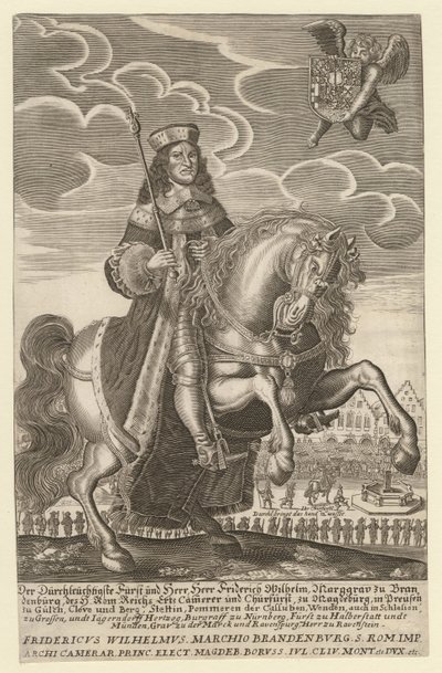 Portret Fryderyka Wilhelma 1620-1688, elektora brandenburskiego, księcia pruskiego, 1680 autorstwa Simon Grimm