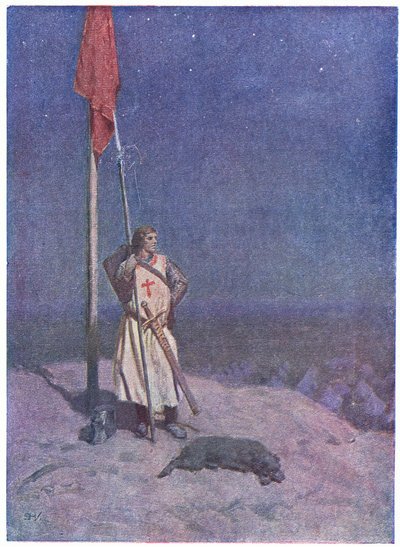 Cała otaczająca go przyroda spała w spokojnym blasku księżyca lub w głębokim cieniu autorstwa Simon Harmon Vedder