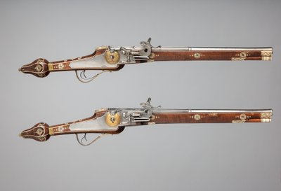 Para pistoletów z blokadą kołową dla ochroniarza księcia-elektora Saksonii, Niemcy, c1610 autorstwa Simon Helbig