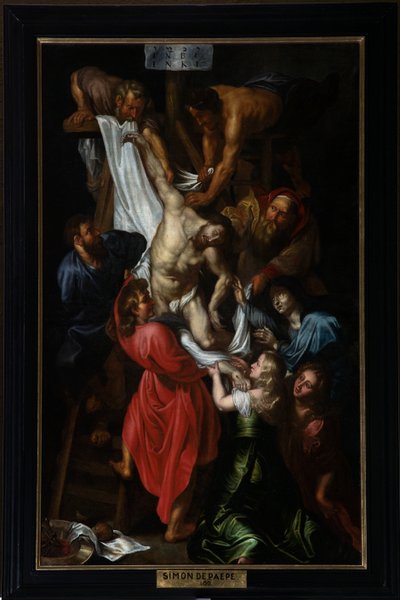 Kościół parafialny (kościół parafialny św. Piotra). obraz. Zejście Krzyża. Simon DePaepe (?). autorstwa Simon II de Pape