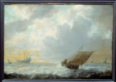 Marynarka wojenna. Obraz Simona De Vlieger autorstwa Simon Jacobsz. Vlieger