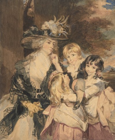 Lady Smith i jej dzieci, 1800-1872. autorstwa Simon Jacques Rochard