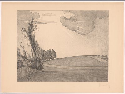 Pagórkowaty krajobraz Wiara (tytuł oryginalny) autorstwa Simon Moulijn (signed by artist)