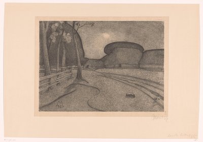 Krajobraz z farmą Wieczór (tytuł oryginalny) autorstwa Simon Moulijn (signed by artist)