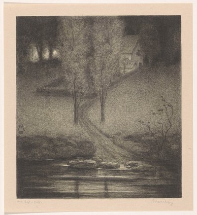 Topole nad strumieniem autorstwa Simon Moulijn (signed by artist)