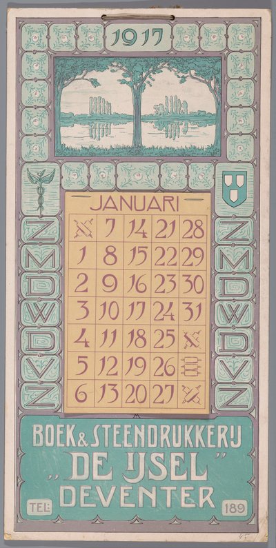 Kalendarz 1917 autorstwa Simon Moulijn